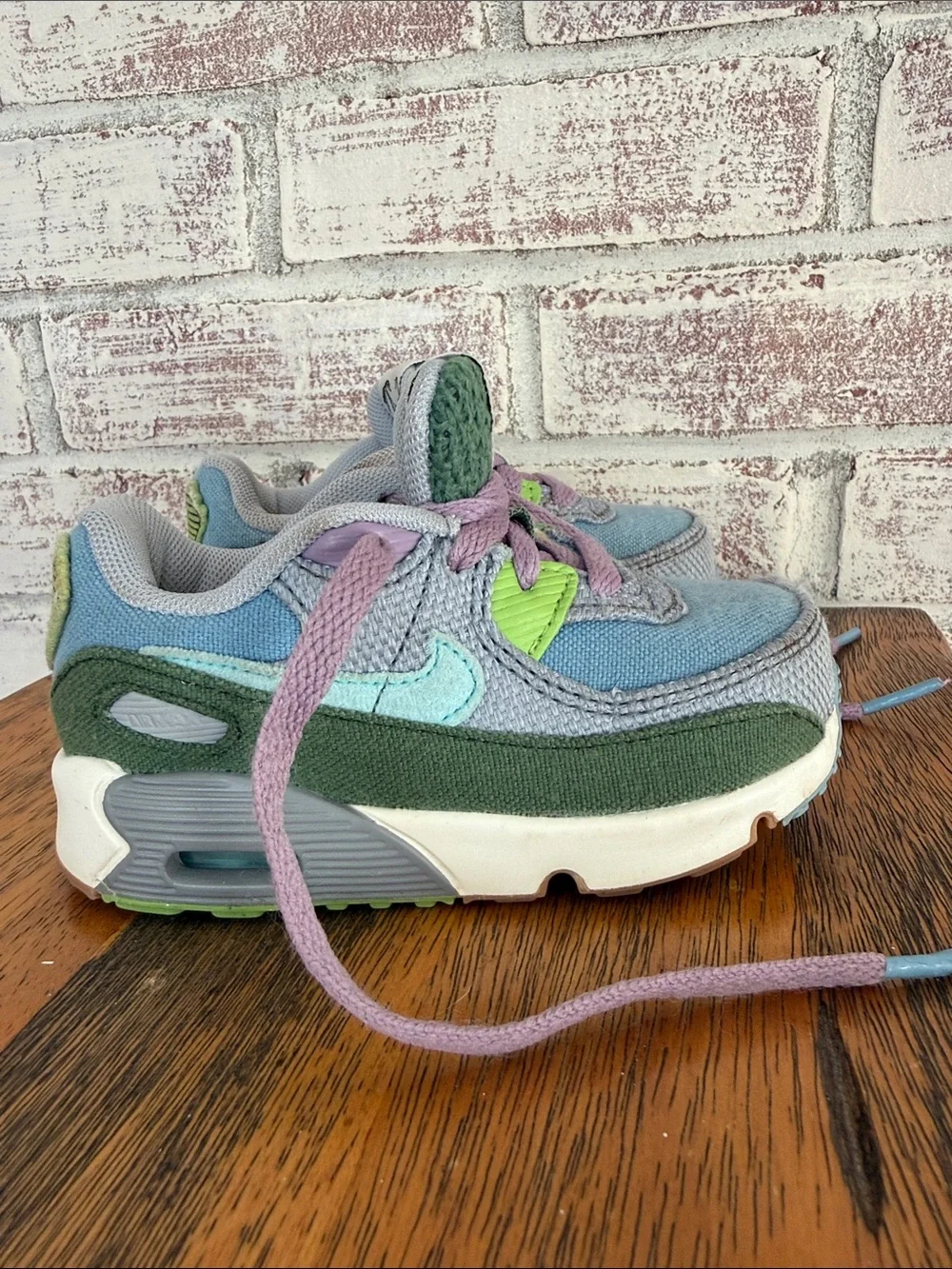 Nike Kids Sun Club Lavender, Green & Blue Casual Sneakers